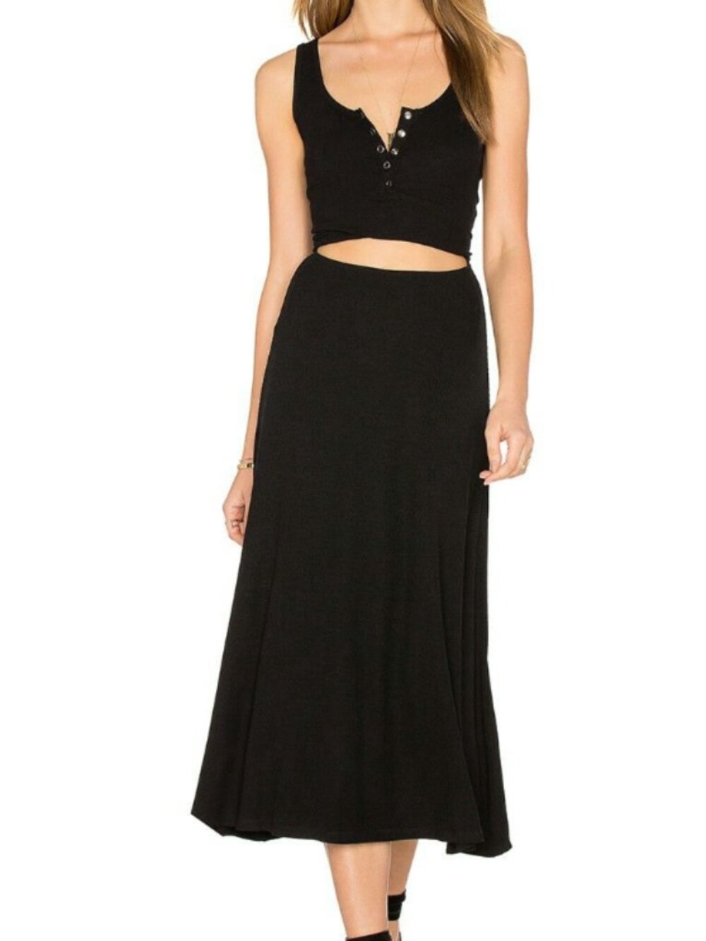 Revolve Exclusive Privacy Please Malone Black Midi Dress Size Medium